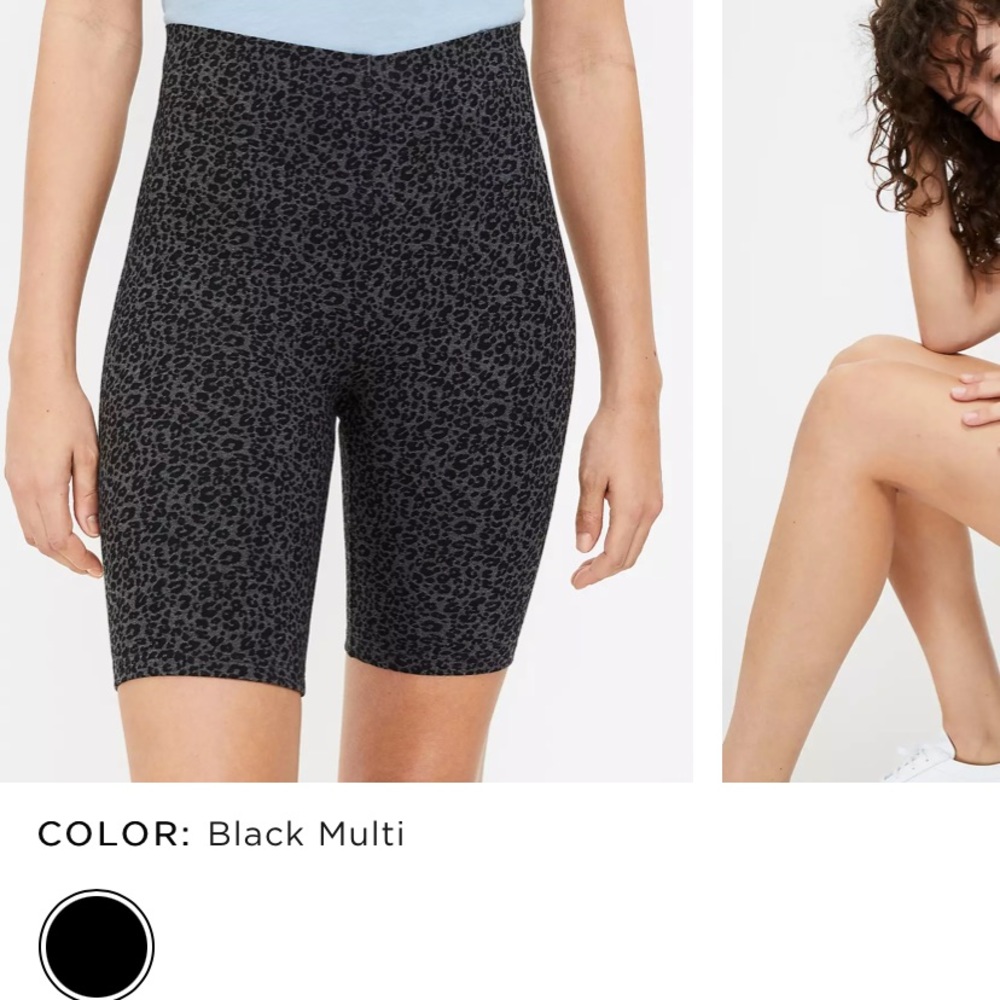 LOFT leopard print biker shorts